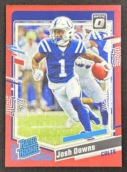 Josh Downs 2023 Panini Donruss Optic Red Stars Prizm Colts