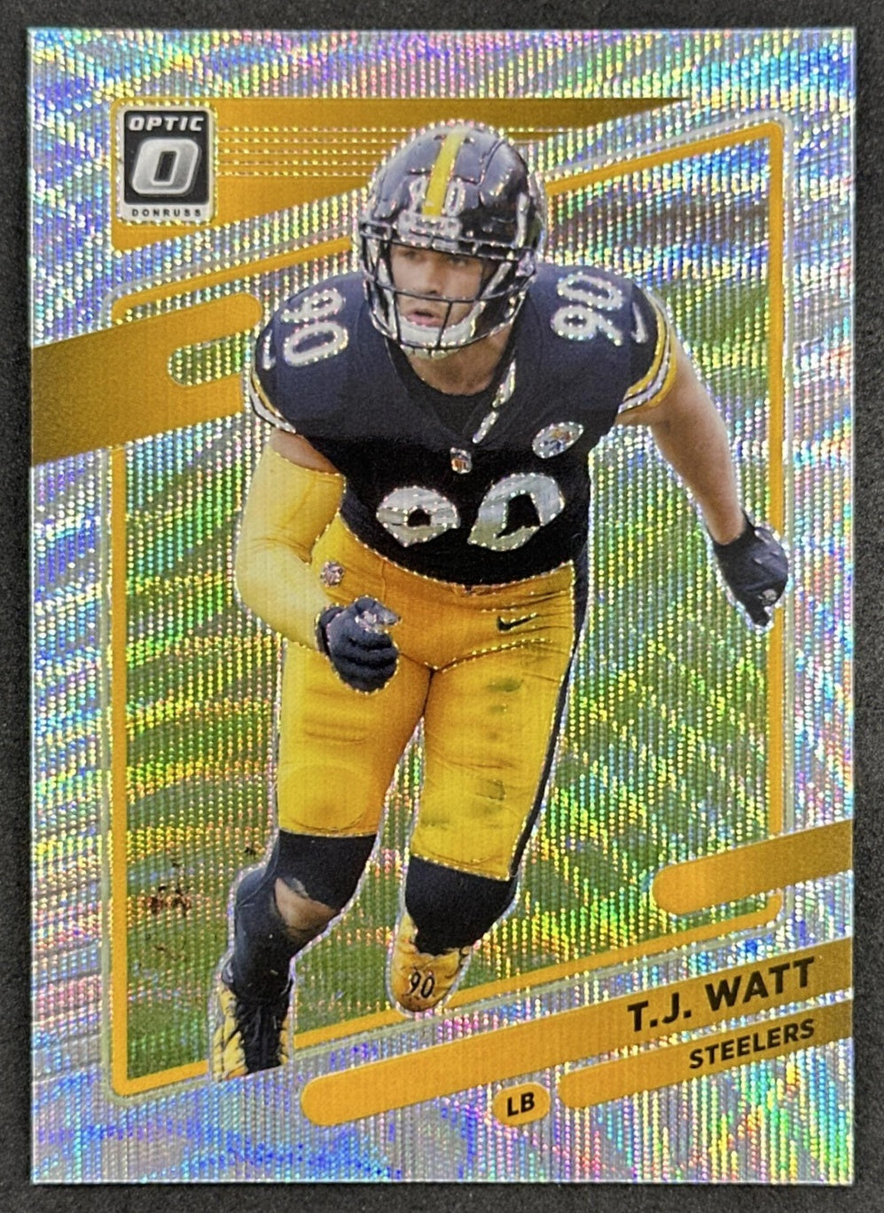 T.J. Watt 2021 Panini Donruss Optic Wave /299 Steelers front