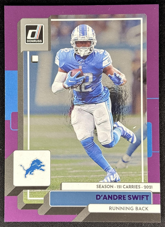 D Andre Swift 2022 Panini Donruss Season Stat Line /151 Lions