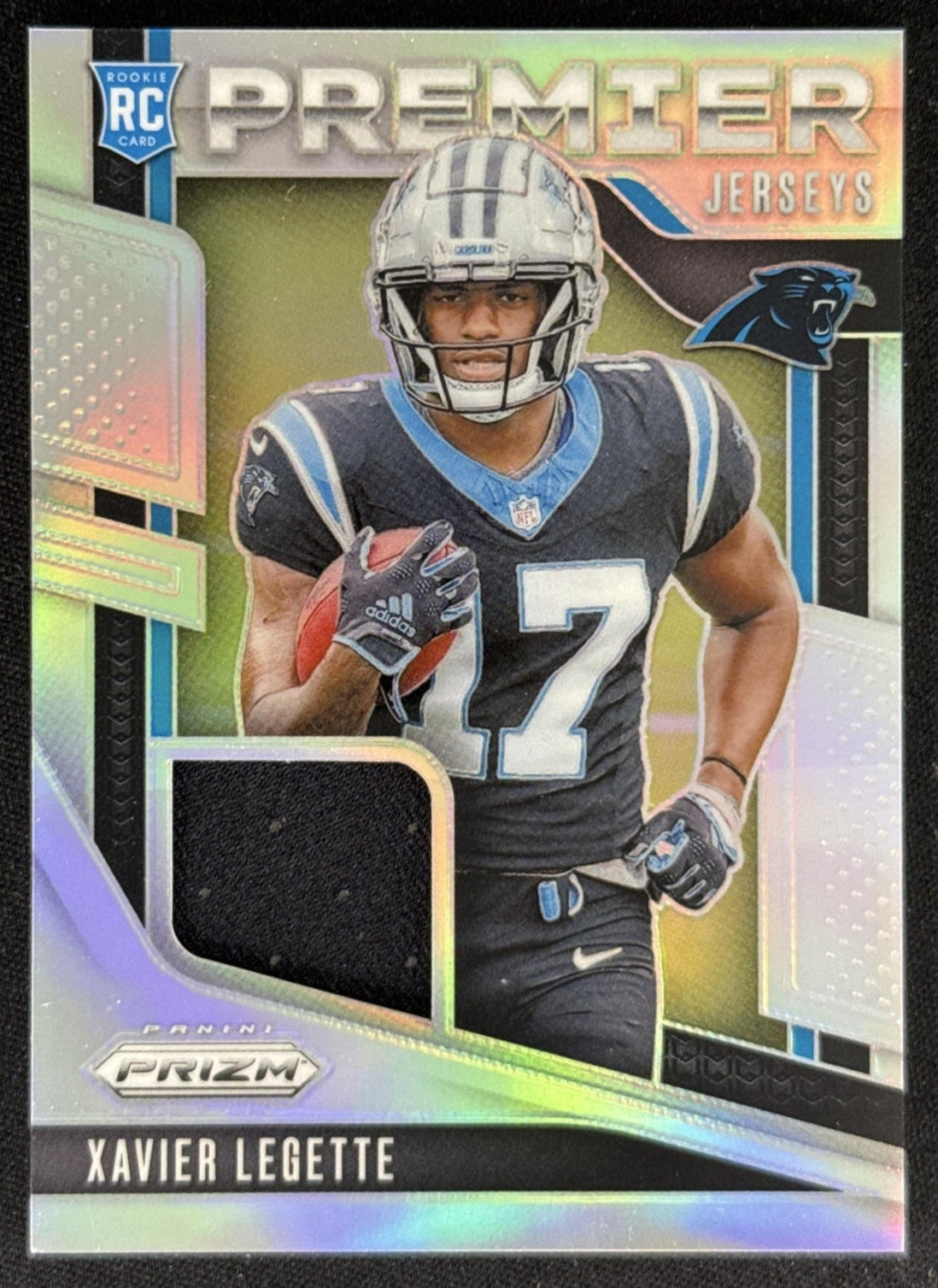 Xavier Legette 2024 Panini Prizm Premier Jerseys Panthers Sports Trading Card