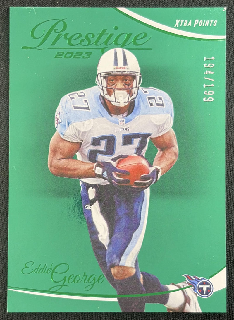 Eddie George 2023 Panini Prestige Xtra Points Green /199 Titans