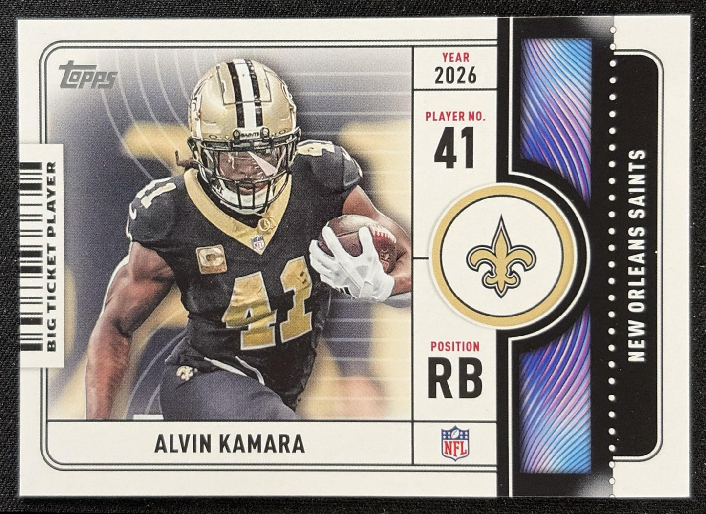 Alvin Kamara 2026 Topps Big Ticket Players Saints front