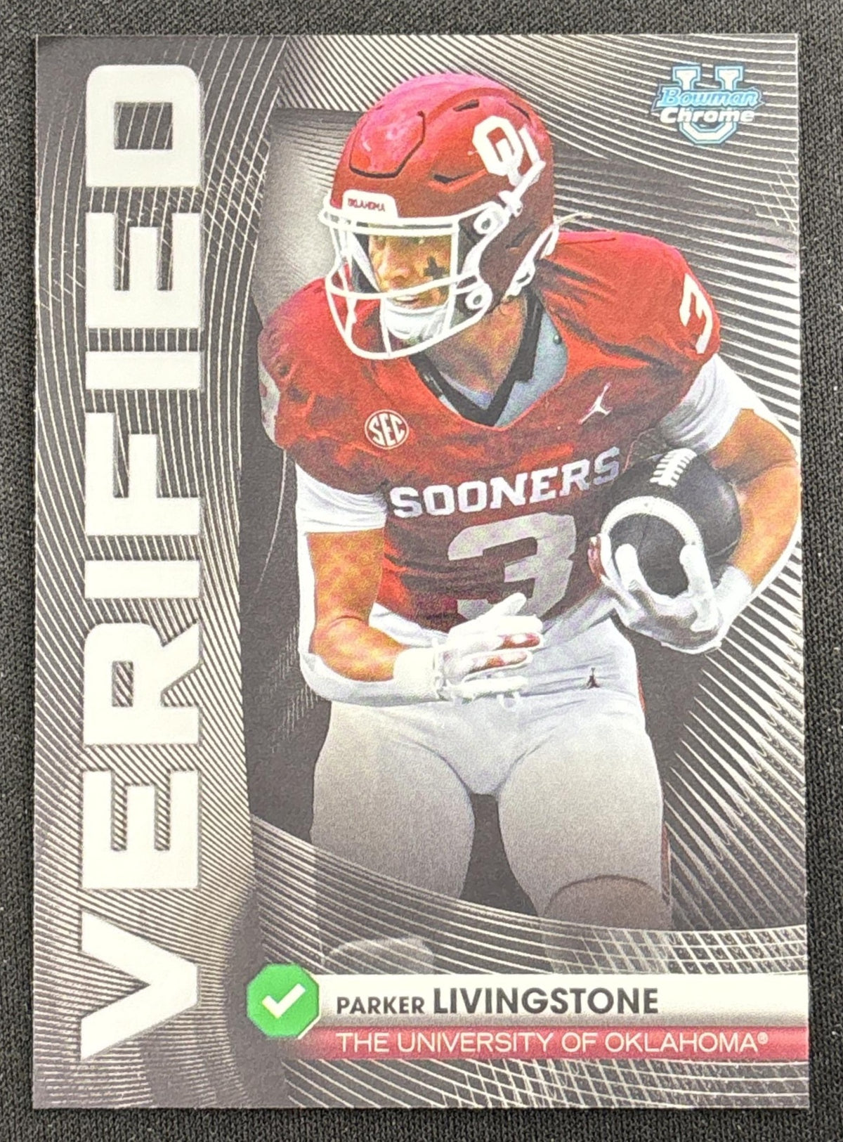 Parker Livingstone 2026 Bowman Verified Chrome Sooners