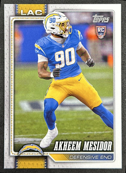 Akheem Mesidor 2026 Topps Flagship Rookie Chargers Sports Trading Cards