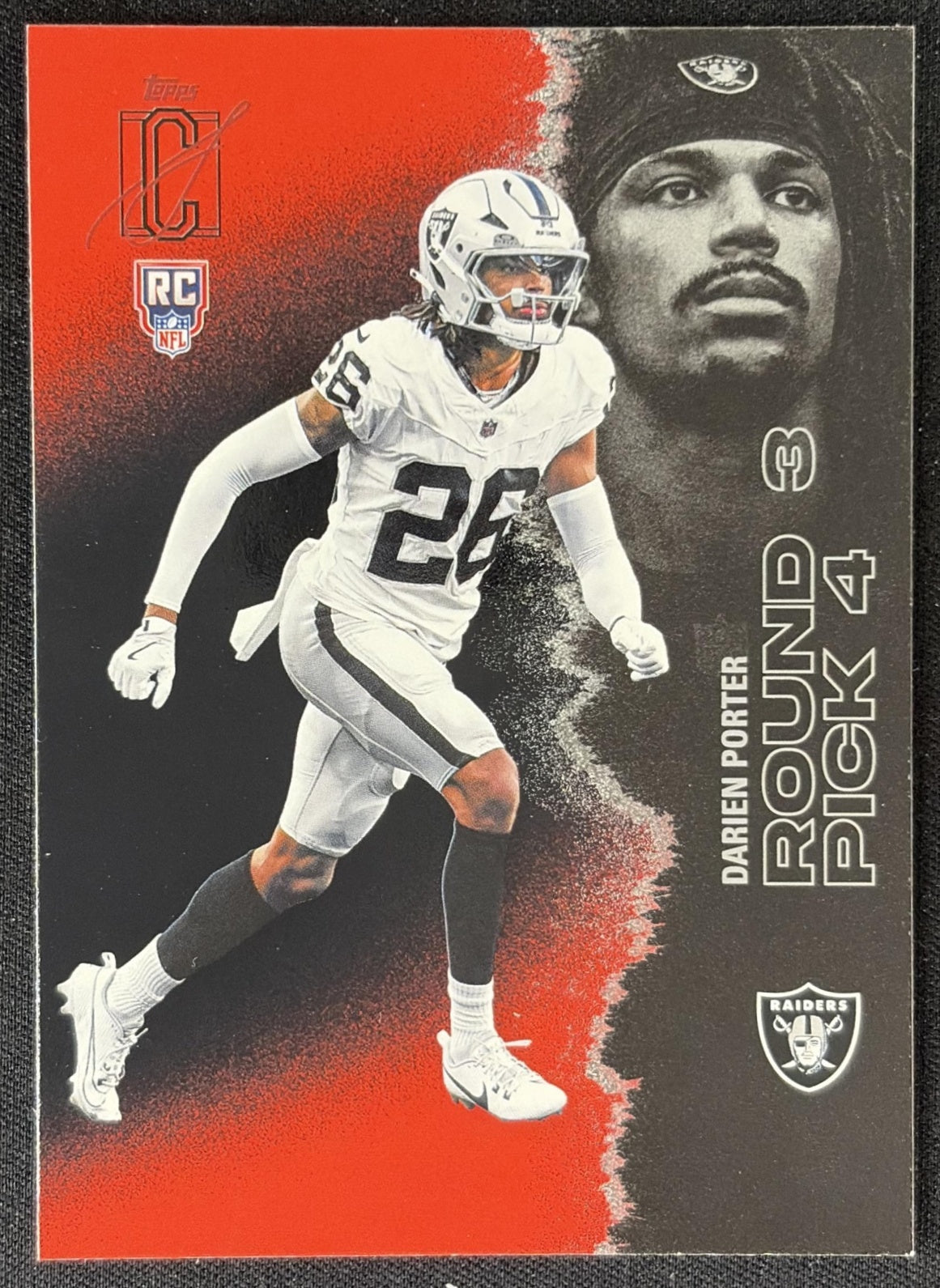 Darien Porter 2025 Topps Signature Class Rookie Red & Black Foil Raiders