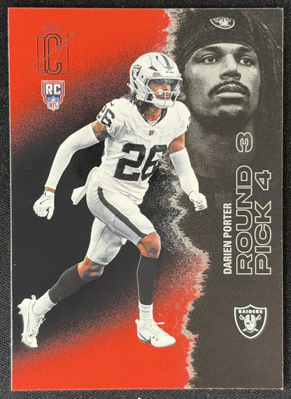 Darien Porter 2025 Topps Signature Class Rookie Red & Black Foil Raiders