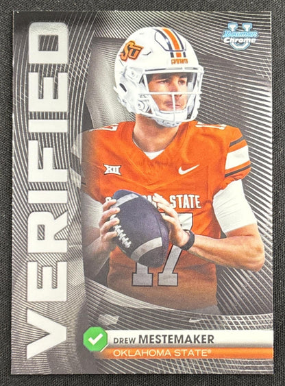 Drew Mestemaker 2026 Bowman Verified Chrome Cowboys