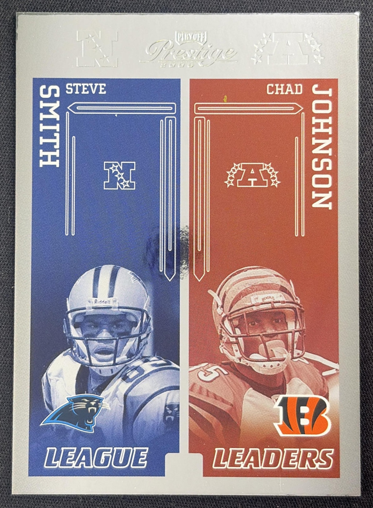 Steve Smith Chad Johnson Santana Moss Marvin Harrison 2006 Playoff Prestige League Leaders Foil /100 Panthers Colts Redskins Bengals