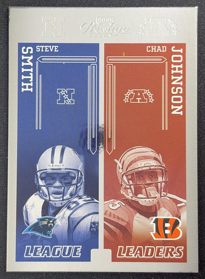 Steve Smith Chad Johnson Santana Moss Marvin Harrison 2006 Playoff Prestige League Leaders Foil /100 Panthers Colts Redskins Bengals