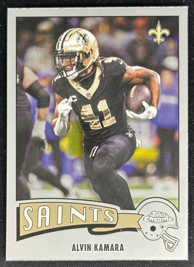 Alvin Kamara 2025 Topps Chrome 1975 Saints Sports Trading Cards