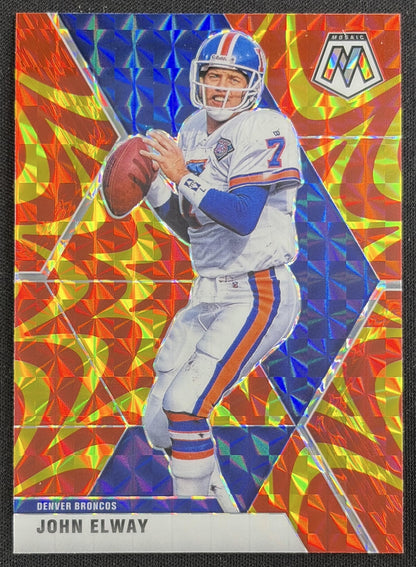 John Elway 2020 Panini Mosaic Prizm Reactive Orange Broncos