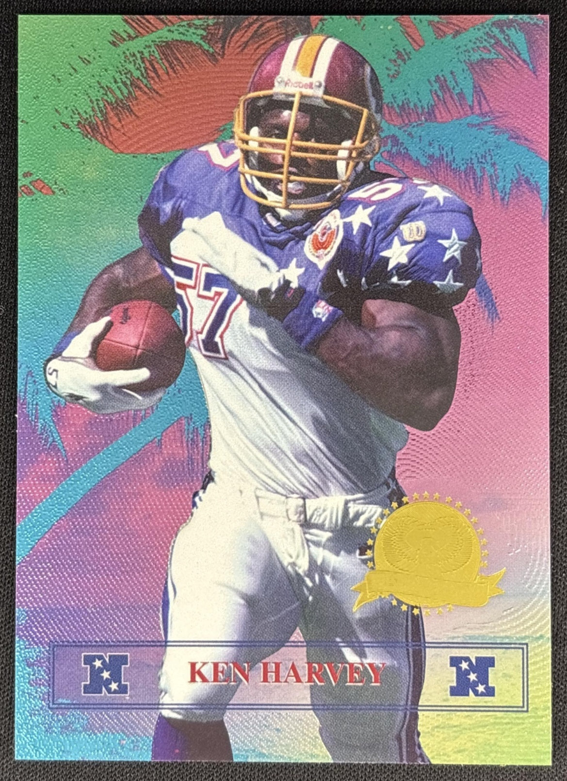 Ken Harvey 1996 President's Reserve Tanned, Rested &amp; Ready Gold /150 Redskins Commanders Sports Trading Cards