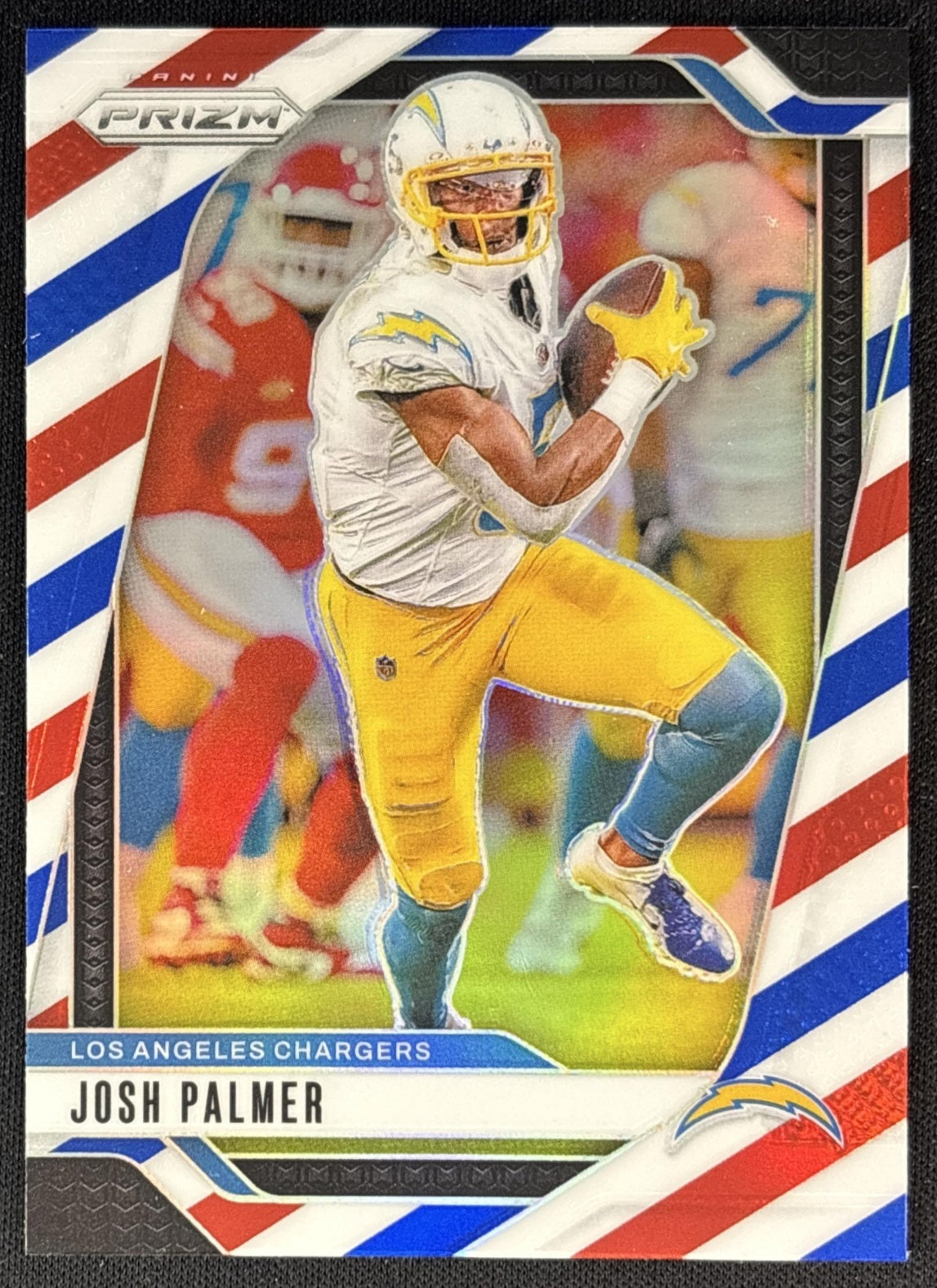 Josh Palmer 2024 Panini Prizm Red White and Blue Chargers front