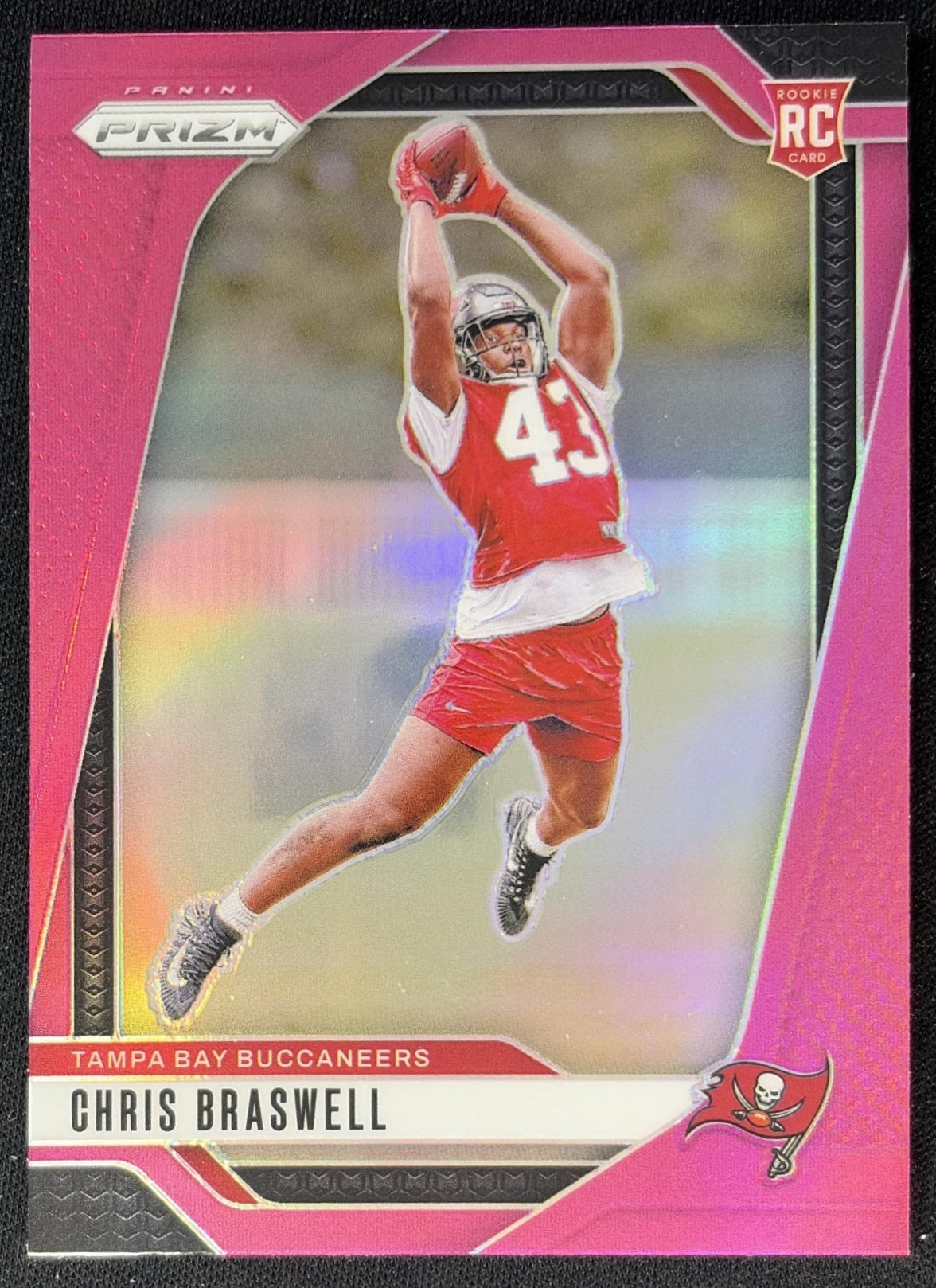 Chris Braswell 2024 Panini Prizm Pink Buccaneers front