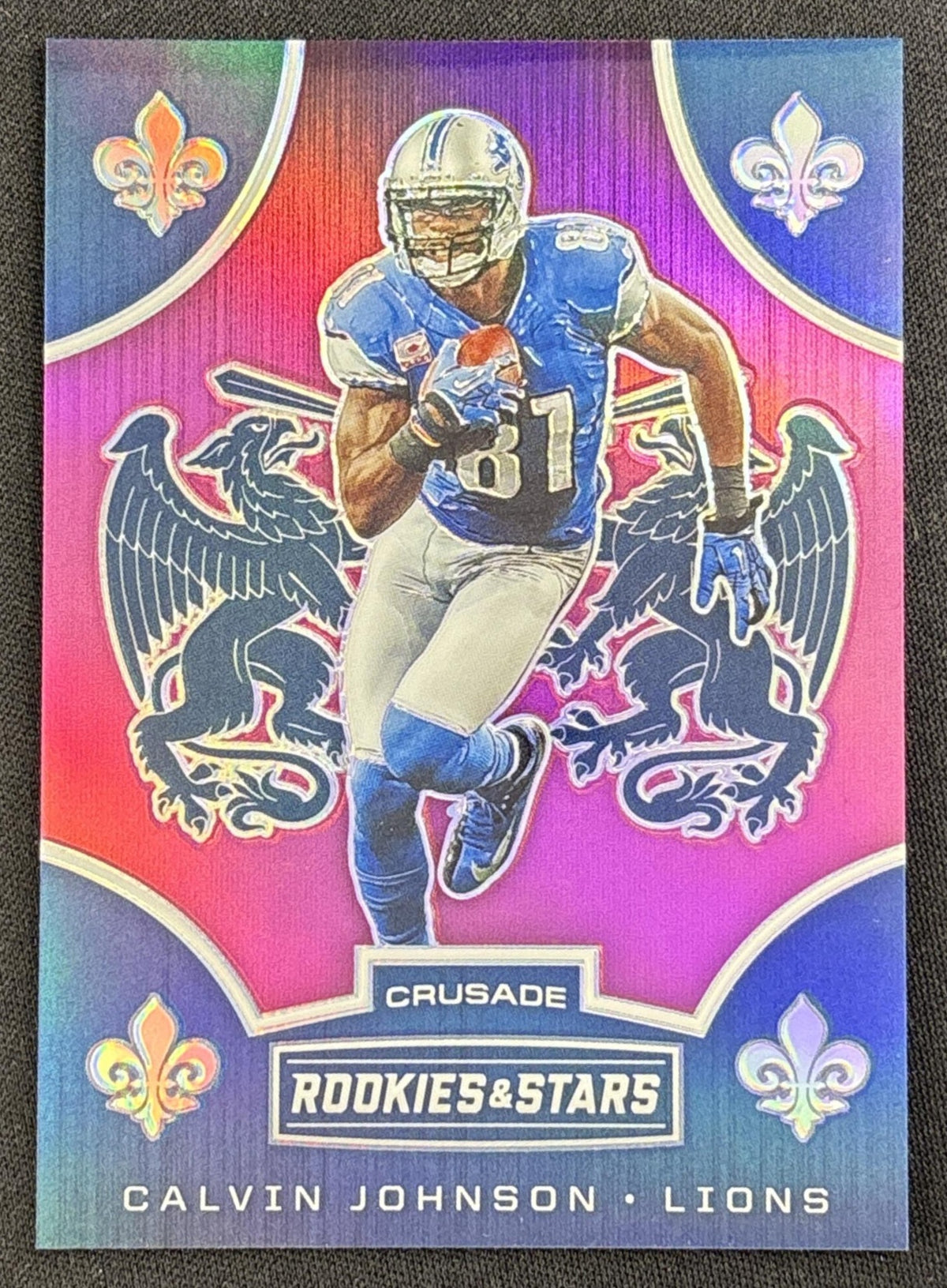 Calvin Johnson 2019 Panini Rookies & Stars Crusade Pink /50 Lions