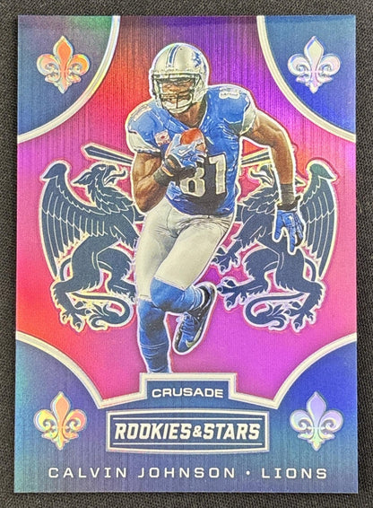 Calvin Johnson 2019 Panini Rookies & Stars Crusade Pink /50 Lions