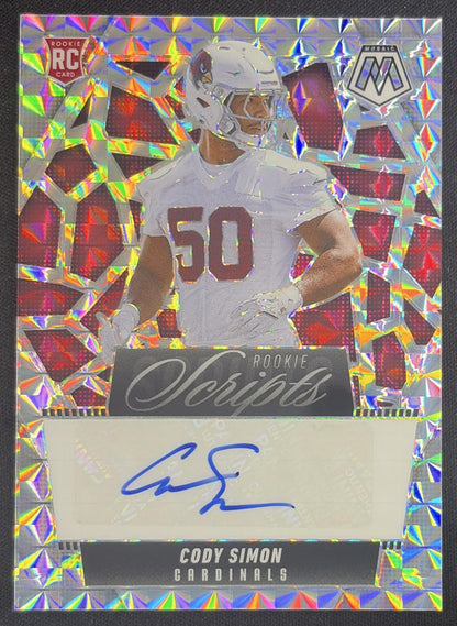 Cody Simon 2025 Panini Mosaic Rookie Scripts Cardinals
