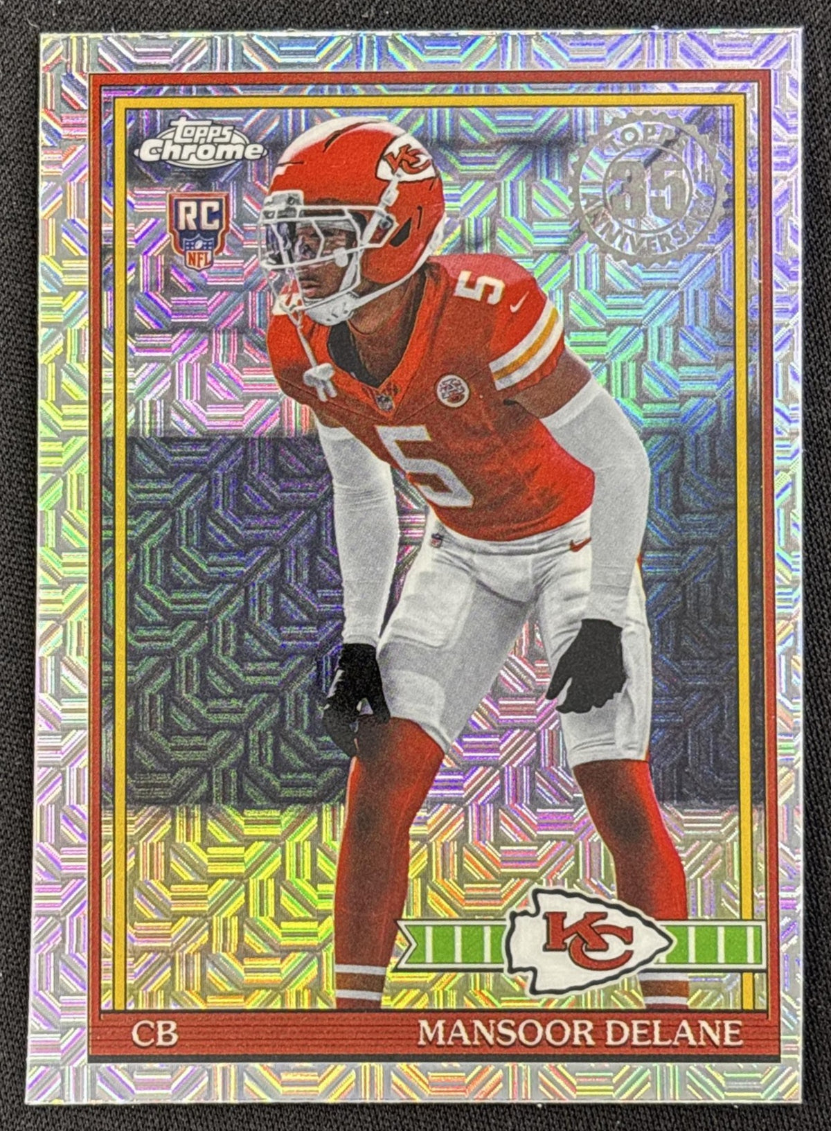Mansoor Delane 2026 Topps 1991 Chrome Rookie Mojo Refractor Chiefs