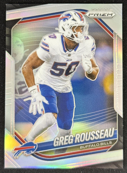 Greg Rousseau 2025 Panini Prizm Silver Bills Buffalo Bills Sports Trading Card
