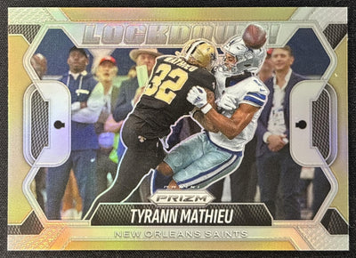 Tyrann Mathieu 2025 Panini Prizm Lockdown Silver Saints