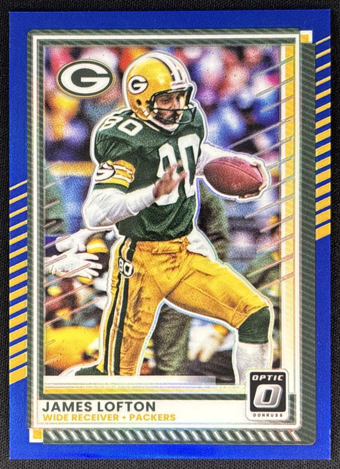 James Lofton 2025 Panini Donruss Optic Blue Prizm /249 Packers Sports Trading Card