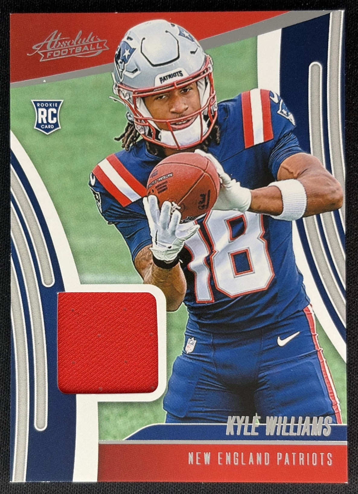 Kyle Williams 2025 Panini Absolute Rookie Materials Patriots front