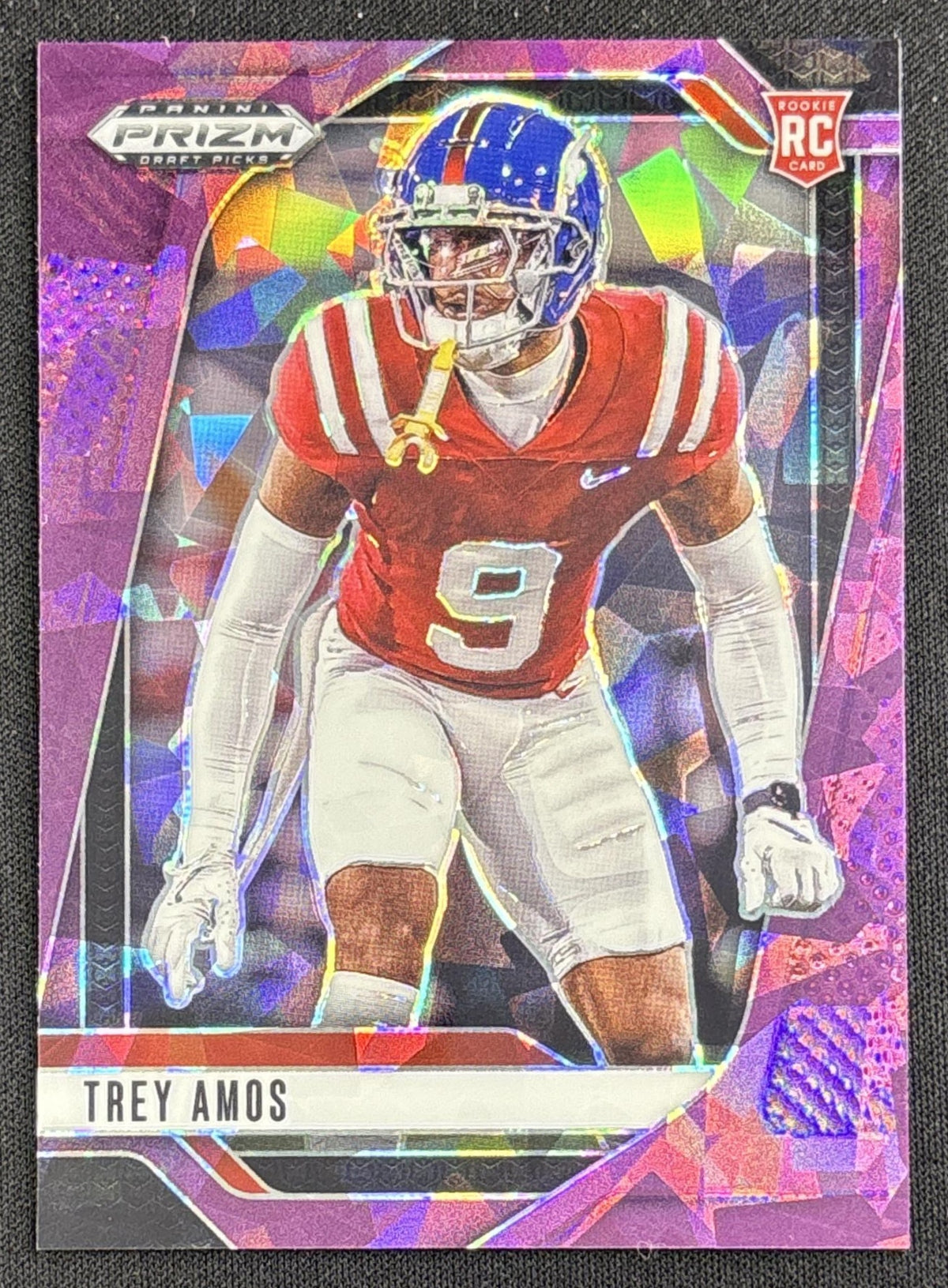 Trey Amos 2025 Panini Prizm Draft Picks Purple Ice /199 Rebels