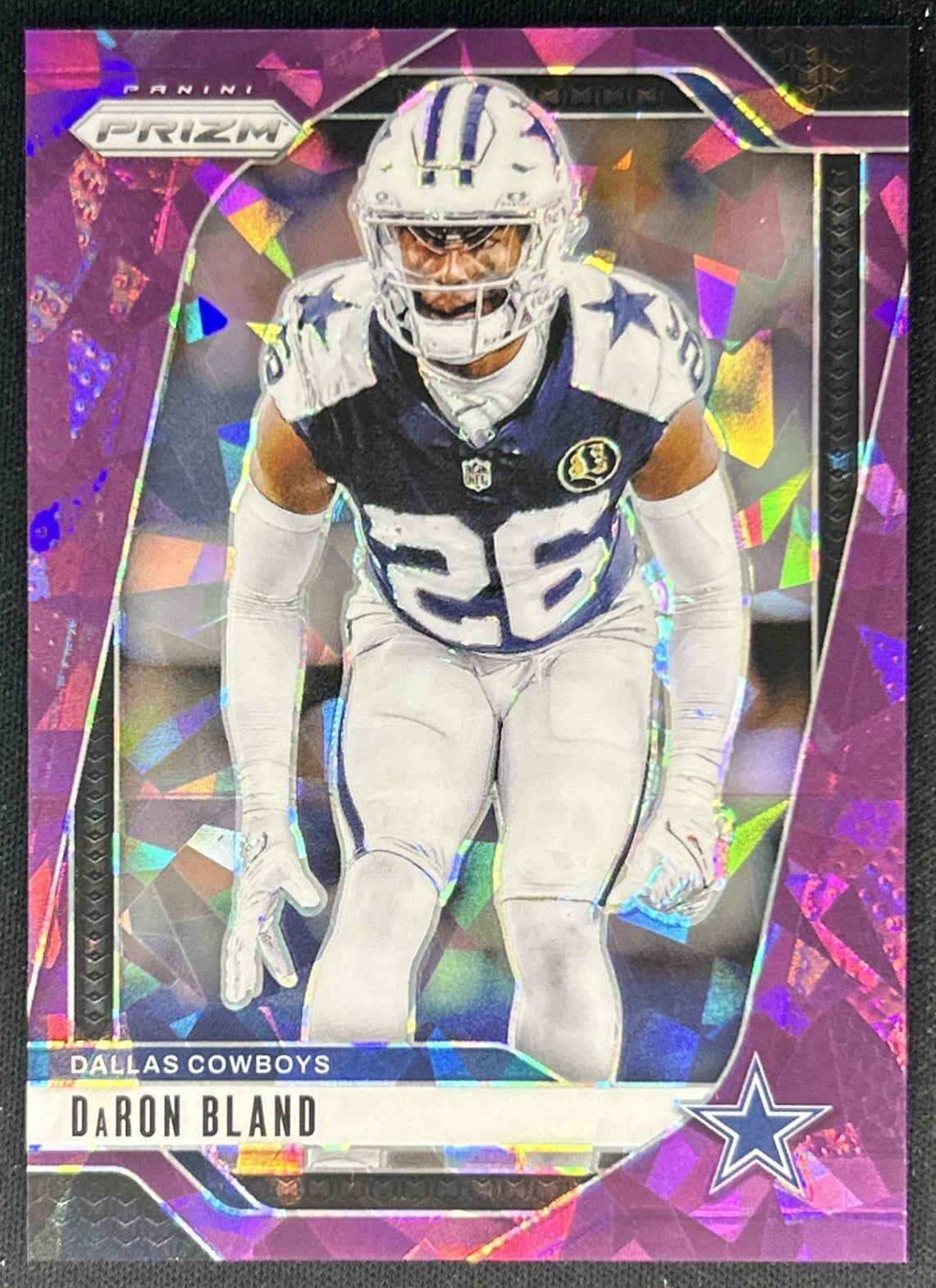 DaRon Bland 2024 Panini Prizm Purple Ice /225 Cowboys front