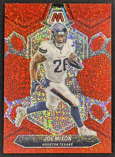 Joe Mixon 2024 Panini Mosaic Red Sparkle Prizm Texans Sports Trading Card