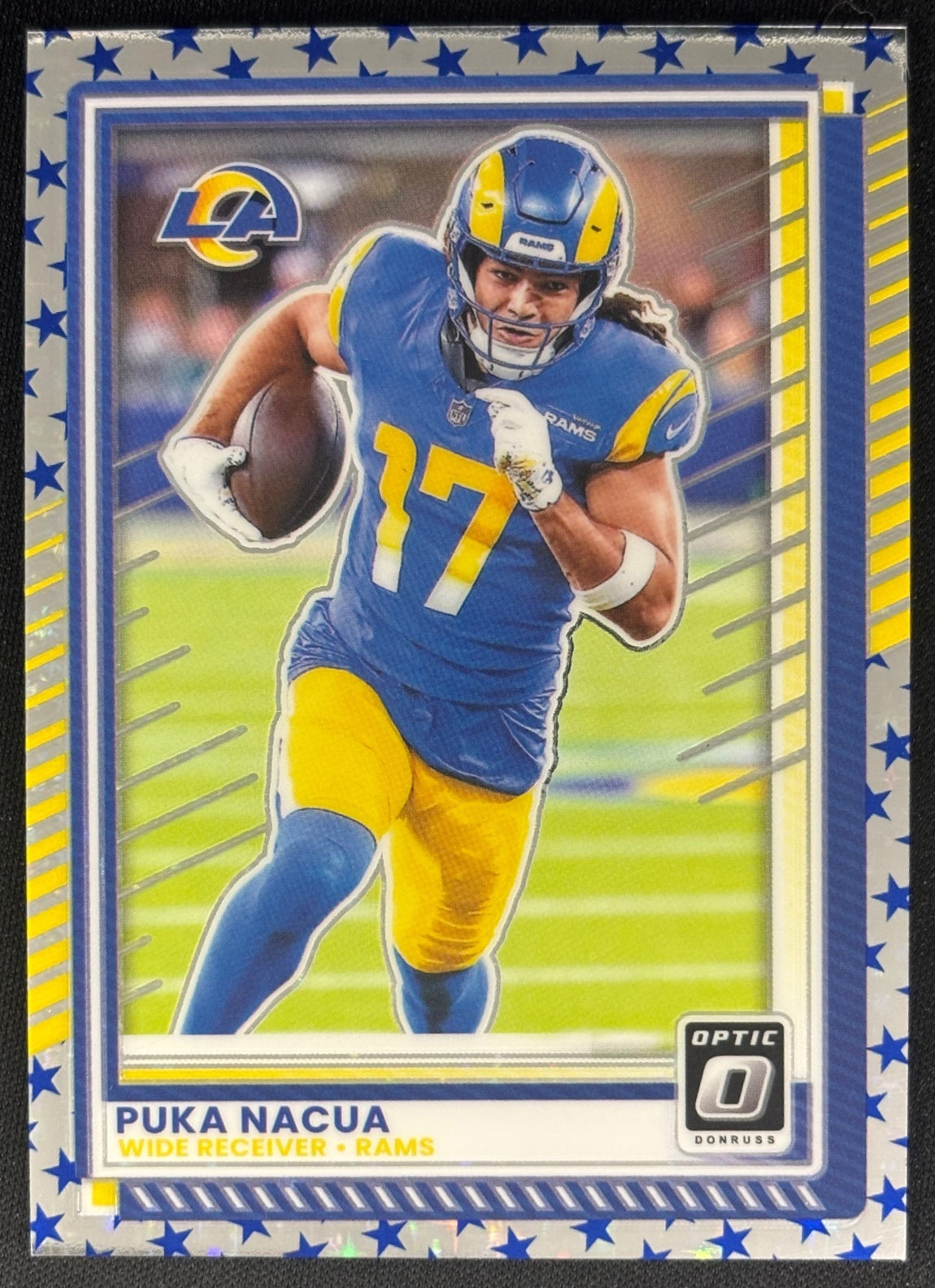 Puka Nacua 2025 Donruss Optic Stars Prizm Rams Sports Trading Card