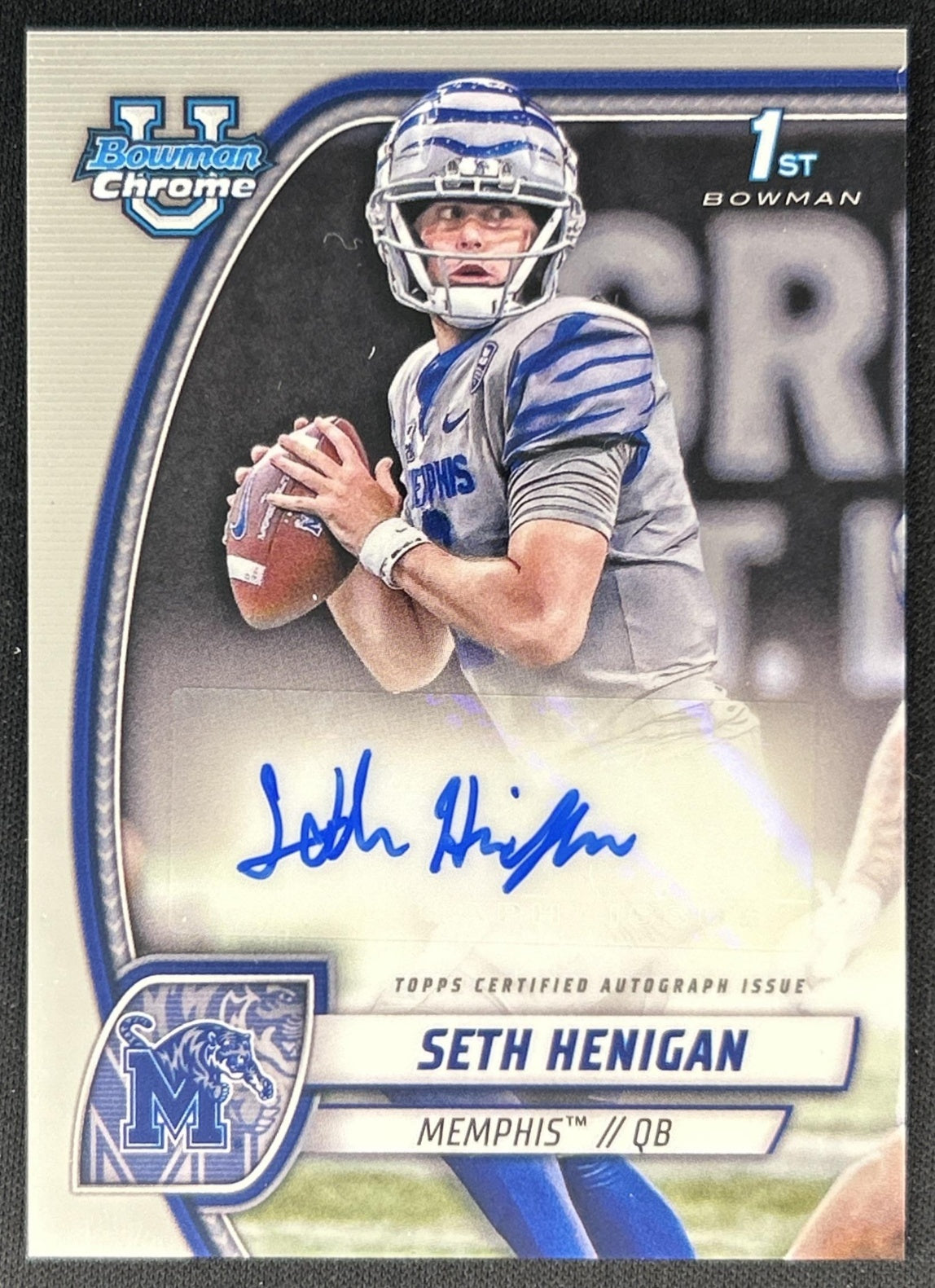 Seth Henigan 2024 Bowman Chrome University Prospect Auto front