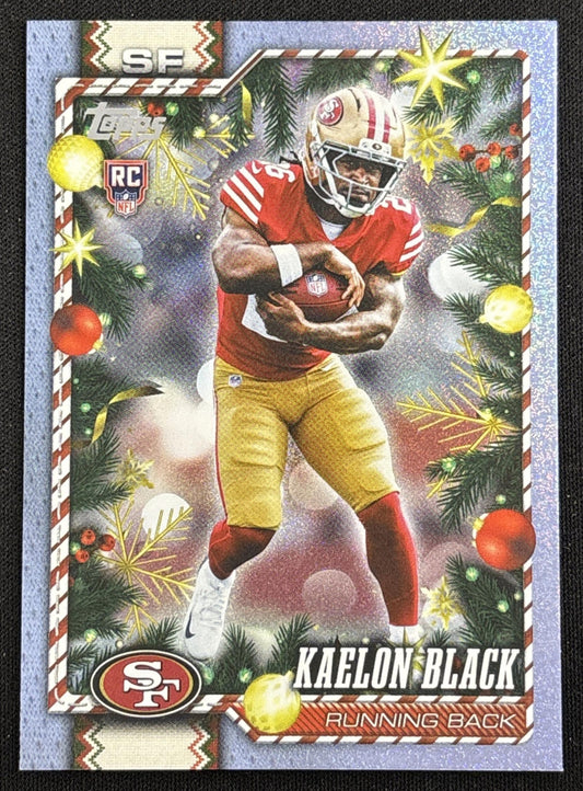 Kaelon Black 2026 Topps Holiday Light Blue and White Glitter 49ers | San Francisco 49ers