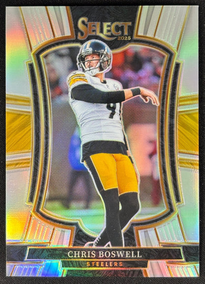 Chris Boswell 2025 Select Premier Level Silver Prizm Steelers Sports Trading Card