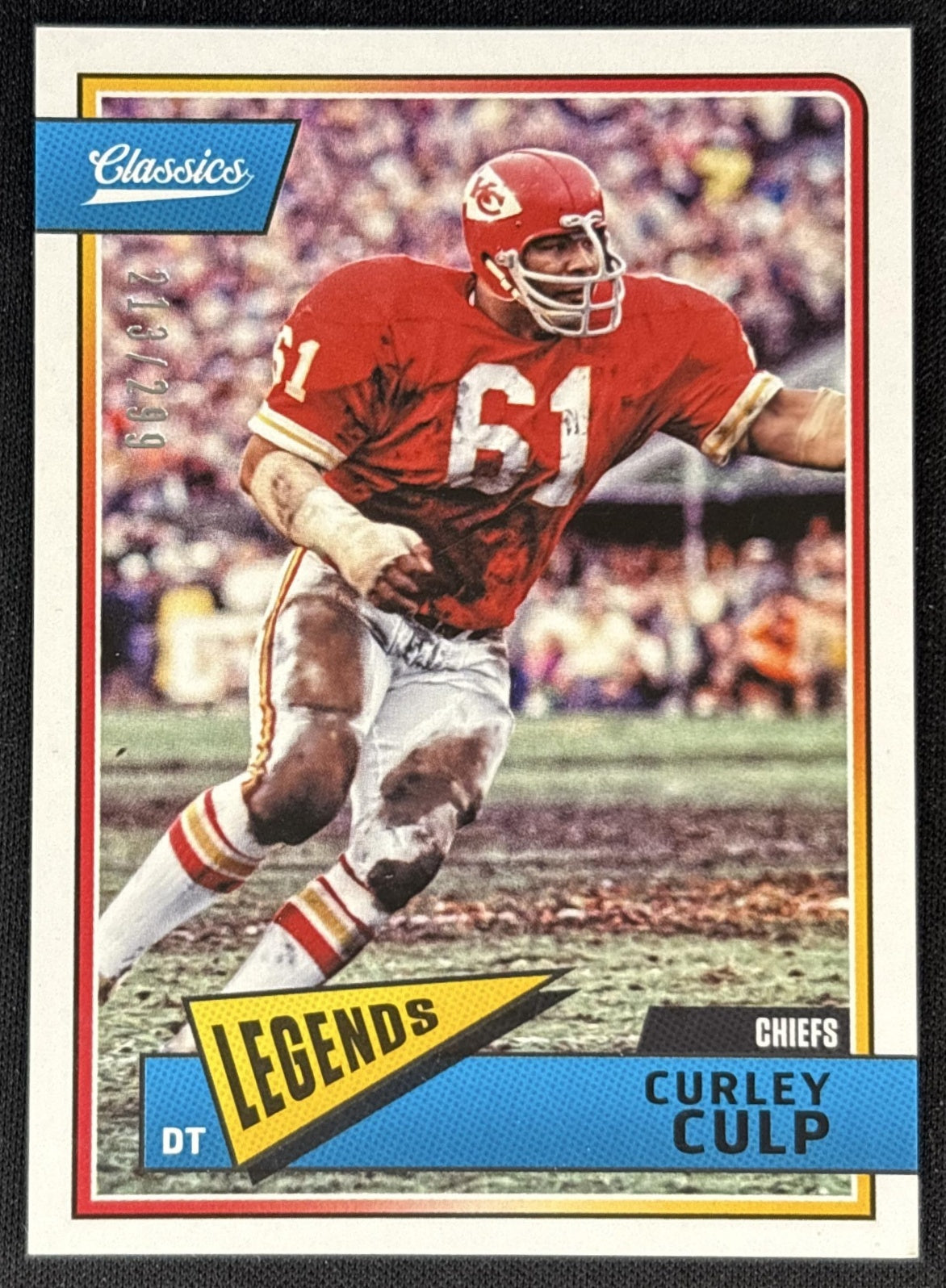 Curley Culp 2018 Panini Classics Red Back /299 Chiefs front