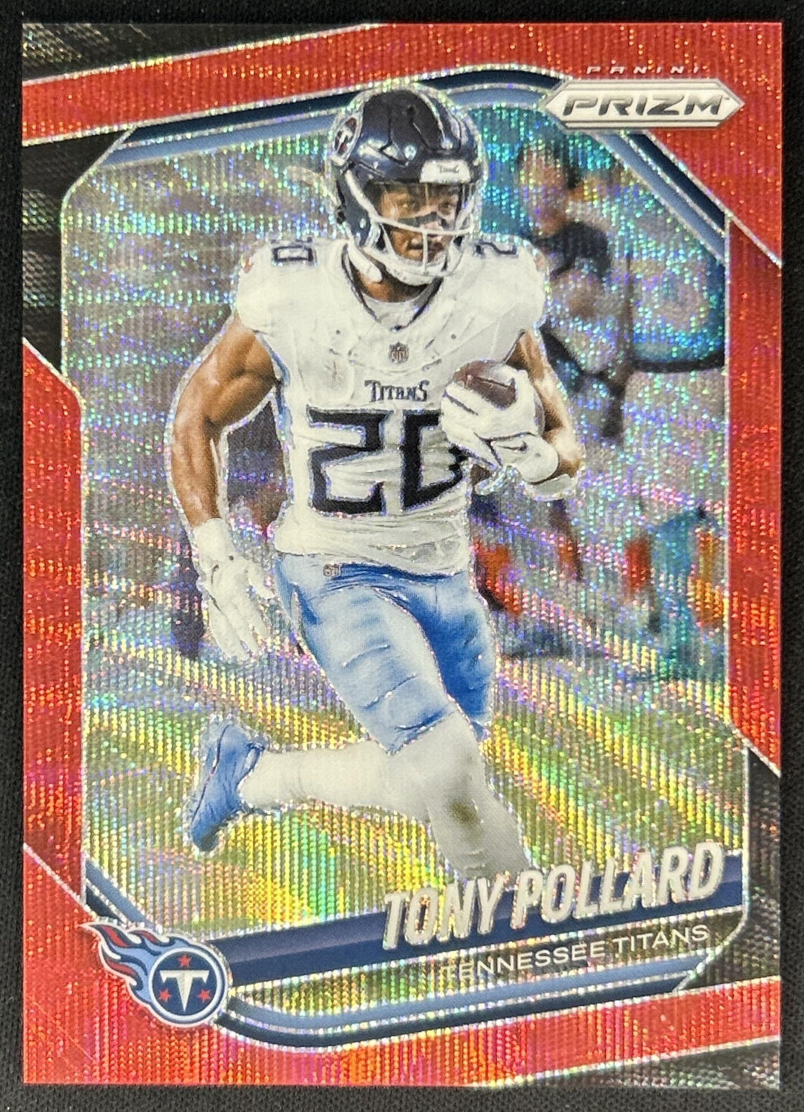 Tony Pollard 2025 Panini Prizm Red Wave /149 Titans