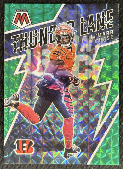 Ja'Marr Chase 2022 Panini Mosaic Thunder Lane Mosaic Green Bengals Default Title Sports Trading Card