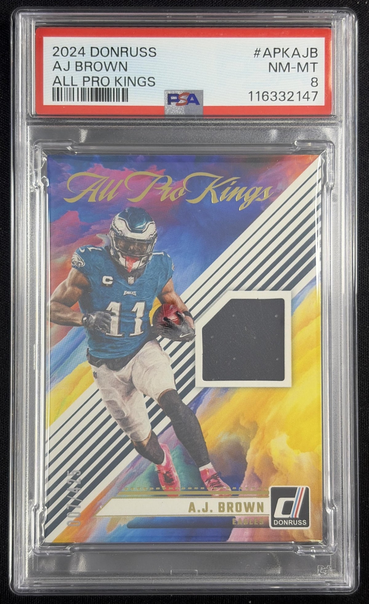 A.J. Brown 2024 Panini Donruss All-Pro Kings /425 PSA 8 Eagles Sports Trading Card