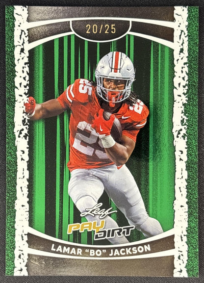 Lamar "Bo" Jackson 2026 Leaf Pay Dirt /25 front
