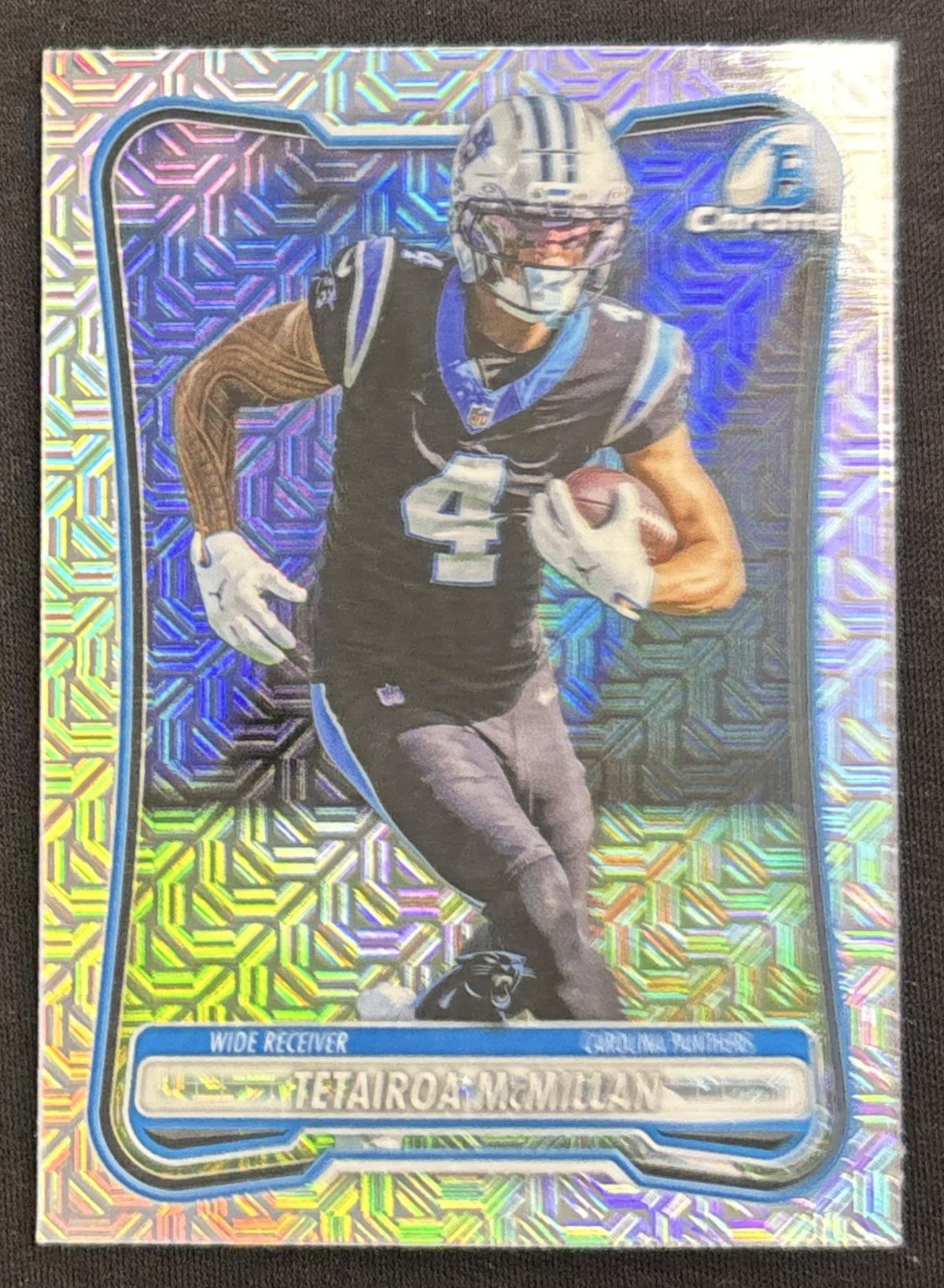 Tetairoa McMillan 2026 Bowman Chrome NFL Mojo Refractor Panthers