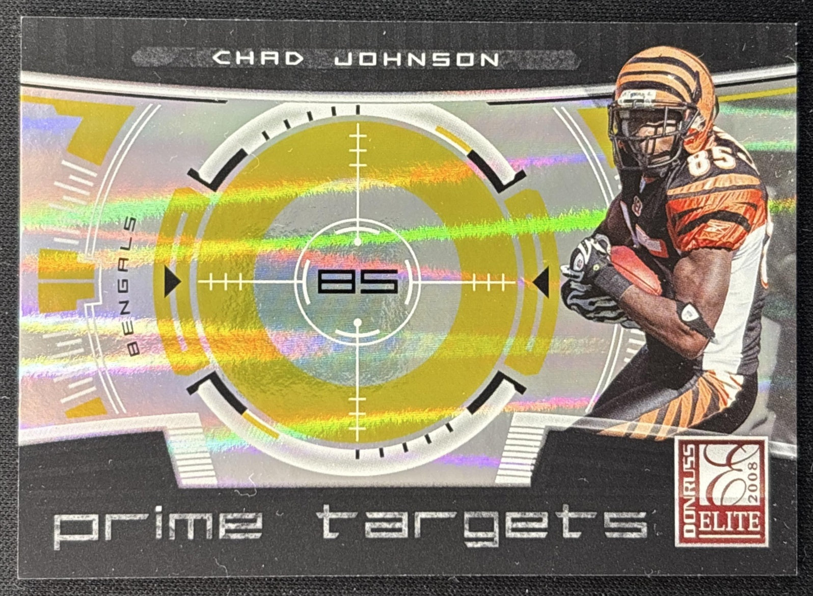 Chad Johnson 2008 Donruss Elite Prime Targets Gold /800 Bengals Front