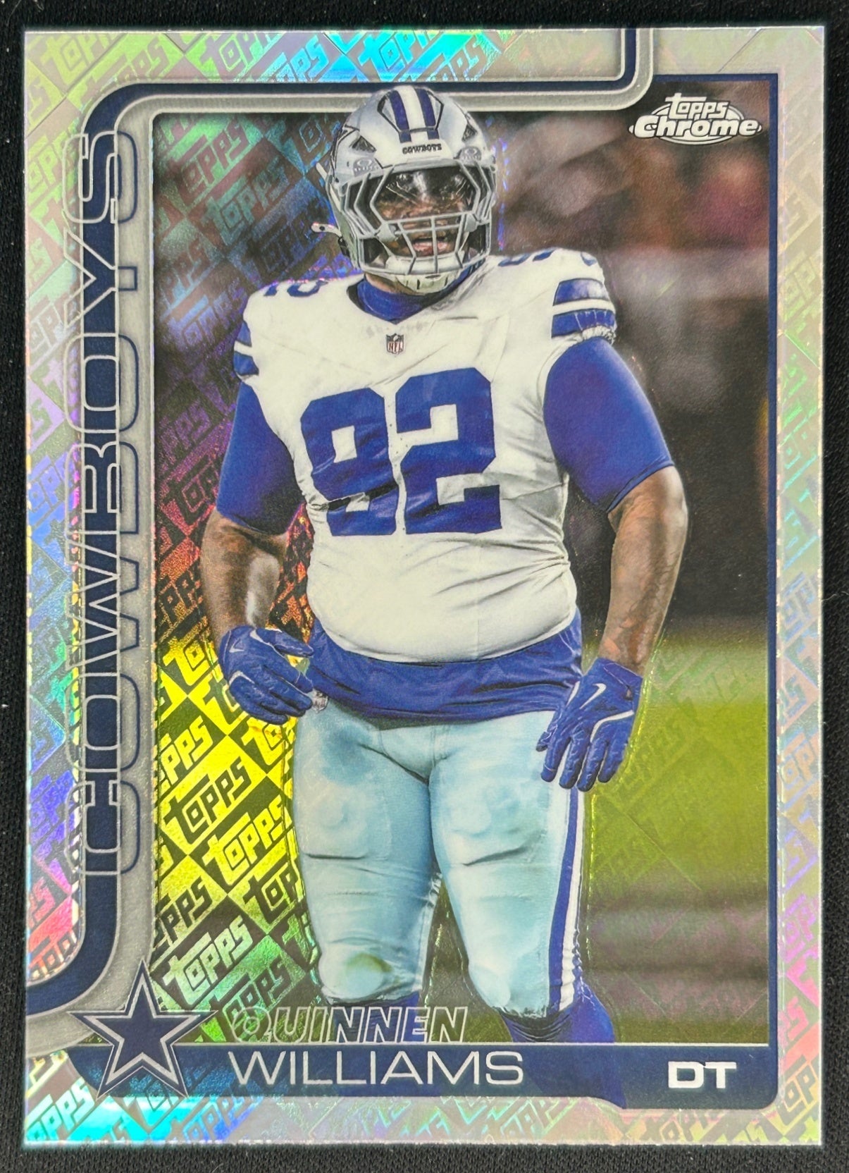 Quinnen Williams 2025 Topps Chrome Topps Logo Refractor Cowboys