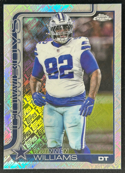 Quinnen Williams 2025 Topps Chrome Topps Logo Refractor Cowboys
