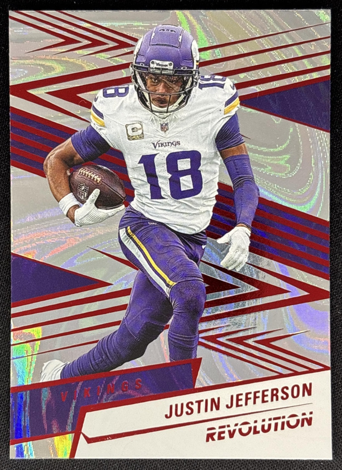 Justin Jefferson 2025 Panini Revolution Red Swirl Vikings Default Title Sports Trading Cards