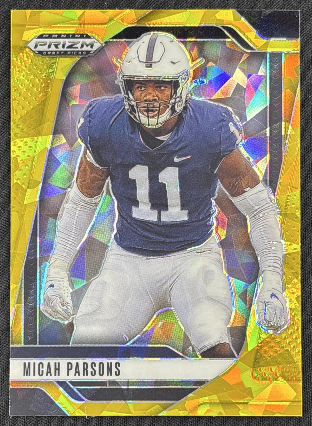 Micah Parsons 2025 Panini Prizm Draft Picks Gold Ice Cowboys