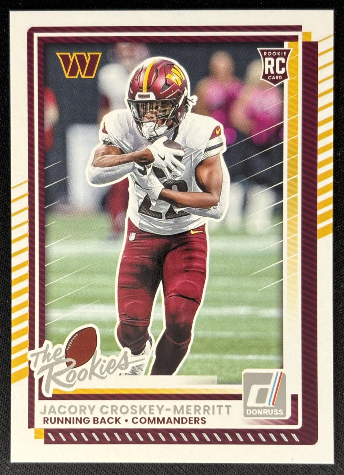 Jacory Croskey-Merritt 2025 Panini Donruss Rookies & Highlights Commanders Sports Trading Cards
