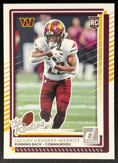 Jacory Croskey-Merritt 2025 Panini Donruss Rookies & Highlights Commanders Sports Trading Cards