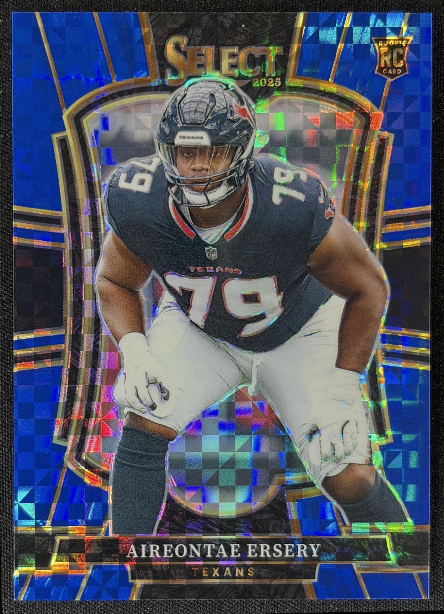 Aireontae Ersery 2025 Panini Select Premier Level Blue Prizm /175 Texans front