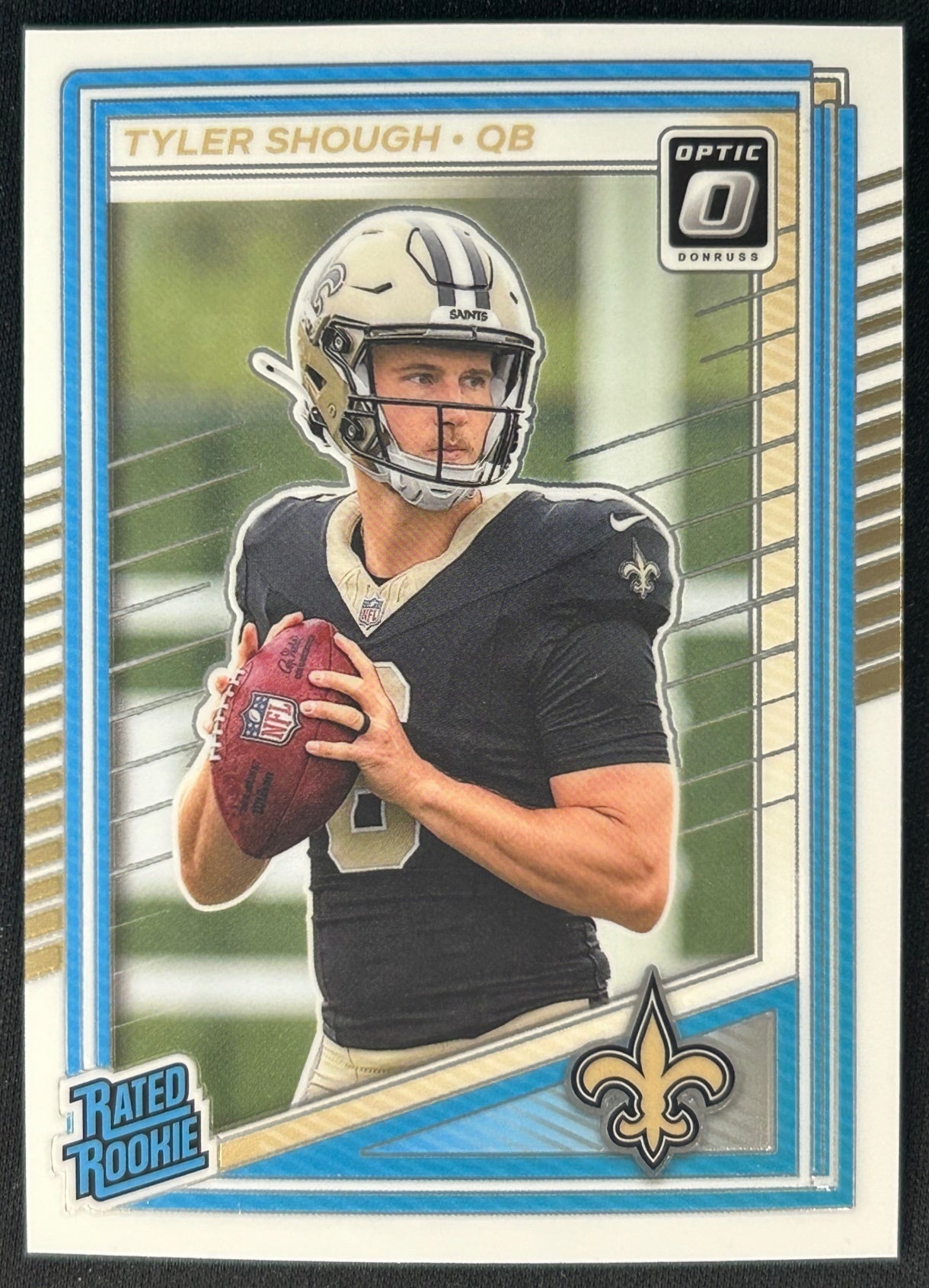 Tyler Shough 2025 Donruss Optic Rated Rookie Saints Sports Trading Card