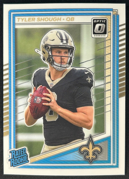 Tyler Shough 2025 Donruss Optic Rated Rookie Saints Sports Trading Card