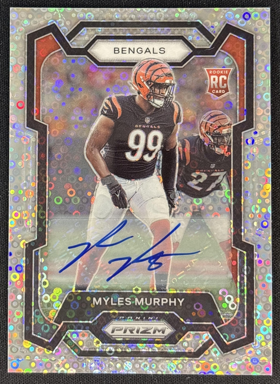 Myles Murphy 2023 Panini Prizm Rookie Auto No Huddle Bengals front